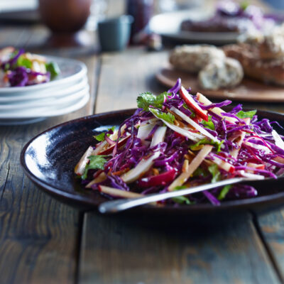 Red Cabbage, Fennel and Apple Slaw