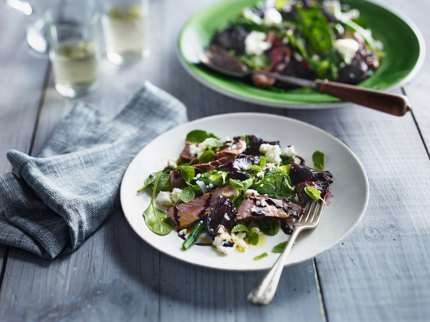 Grilled Beef, Beetroot, Mint and Feta Salad