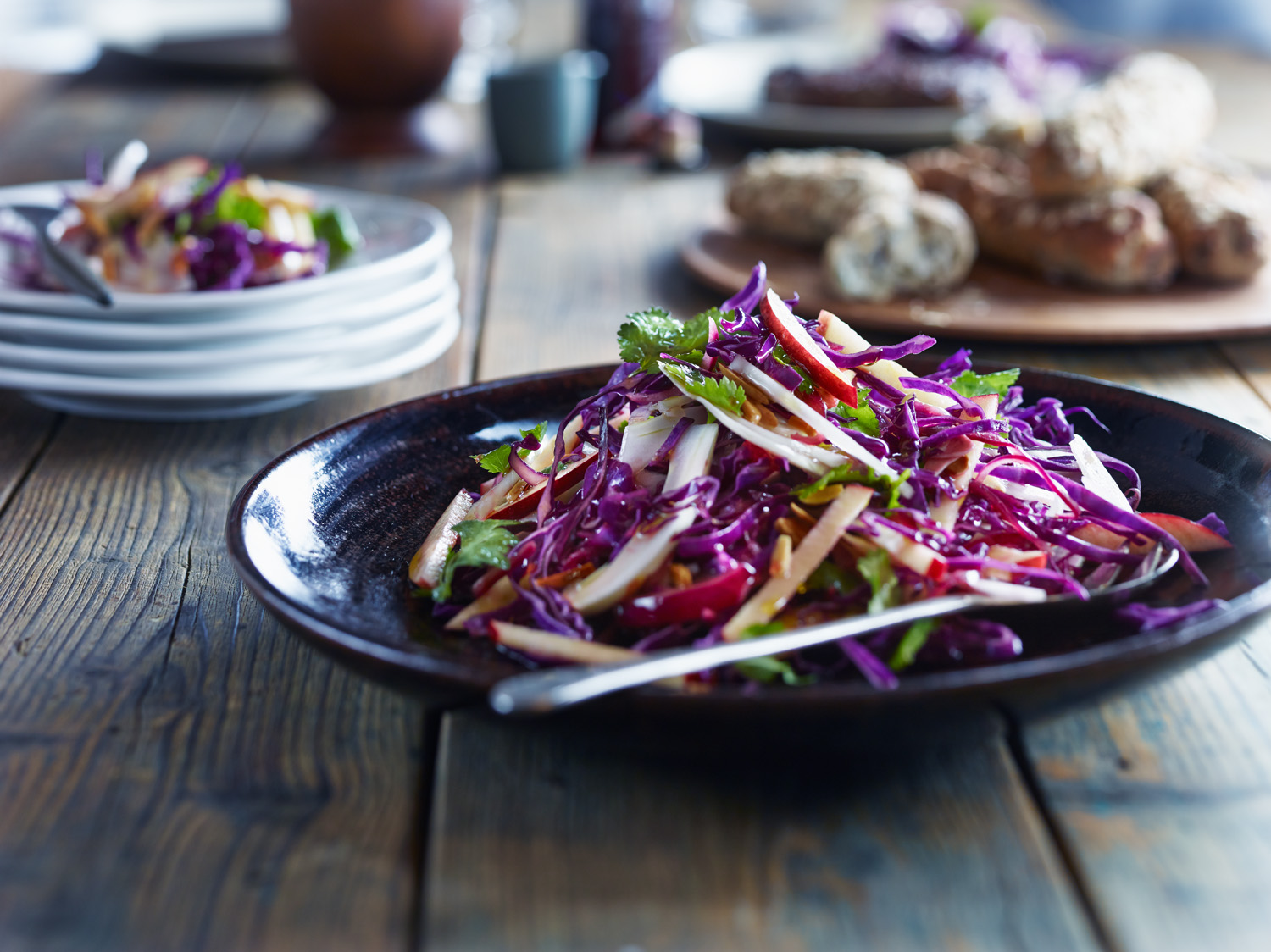 Red Cabbage, Fennel and Apple Slaw