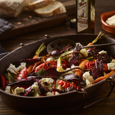 Garlicky Roast Vegetables with Fetta