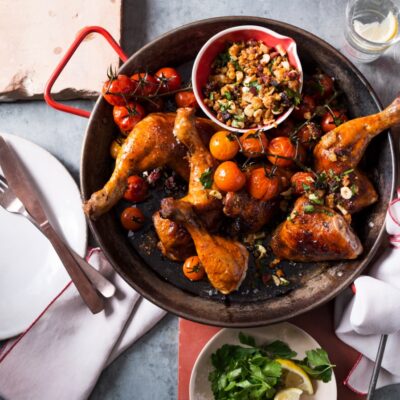 Smoked Paprika Chicken with toasted Hazelnut Picada