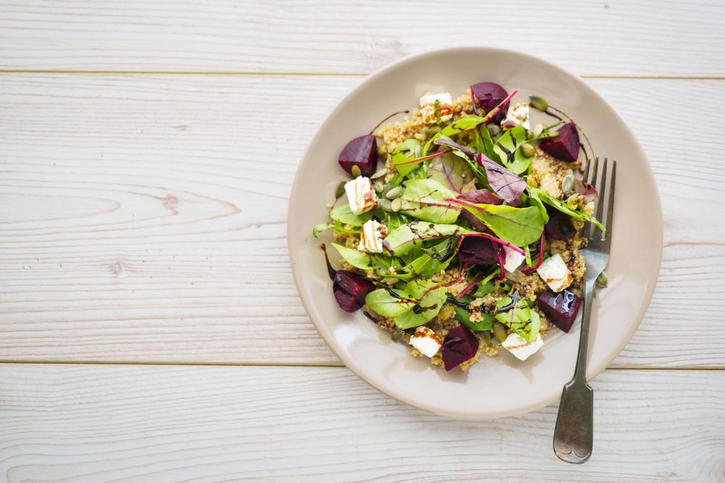 Beetroot, Goat Cheese and Quinoa Salad - Moro Olive Oil
