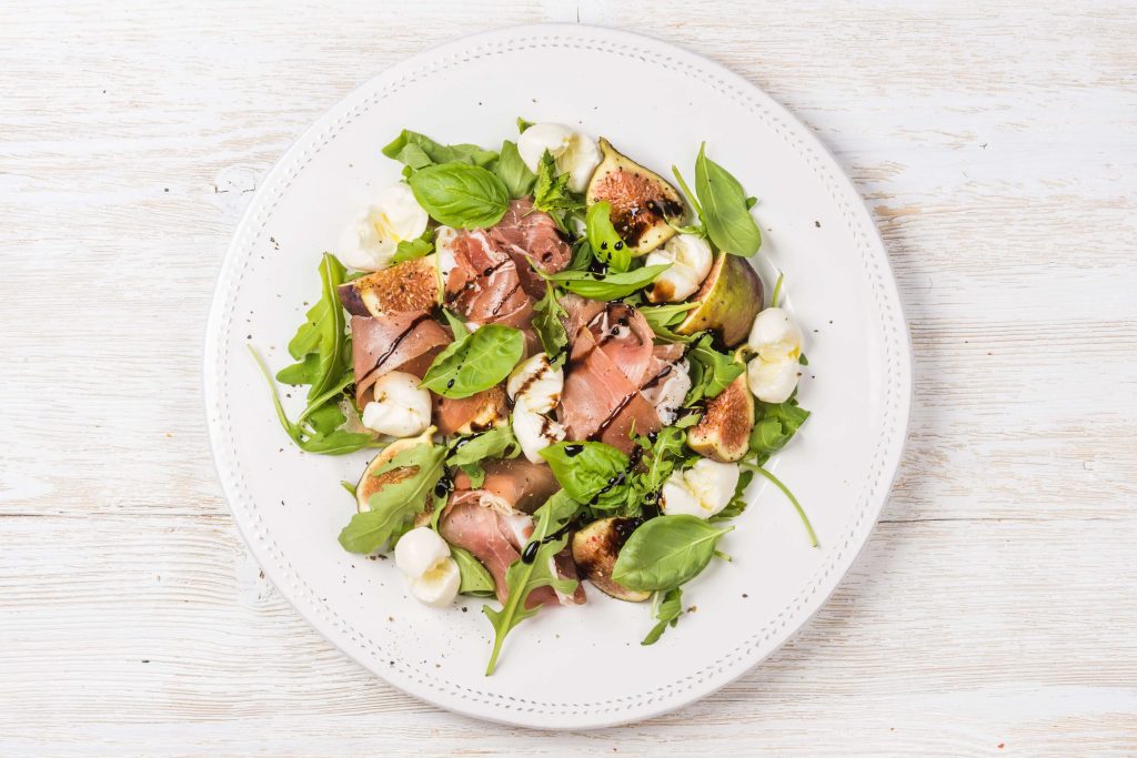 Prosciutto, Rocket Salad with Figs - Moro Olive Oil