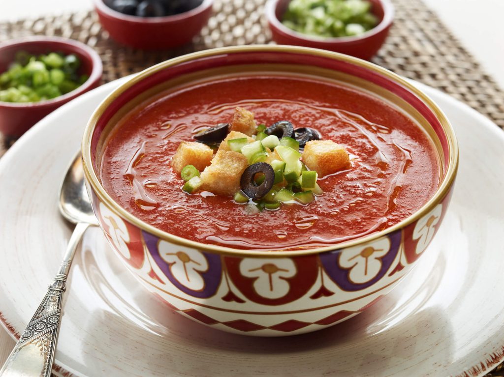 Gazpacho with Garlic Croutons - Moro Olive Oil